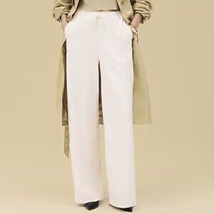 J. Crew Superwide Stratus Pant in Soft Ivory City Twill Sz 6
